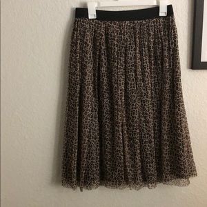 Animal Print Midi Skirt